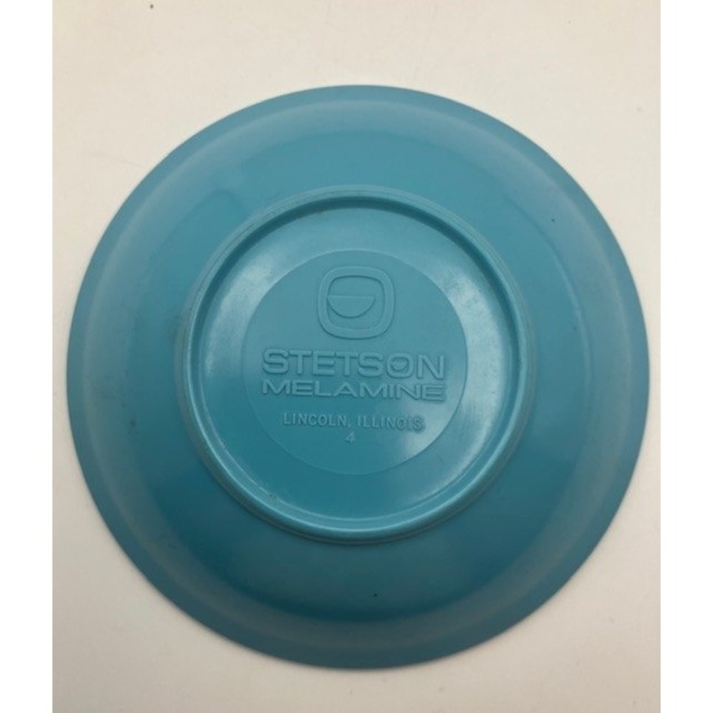 Stetson Melamine Lincoln Illinois Blue‎ Small Bowls Set of 6 4.75" Diameter - Picture 2 of 2
